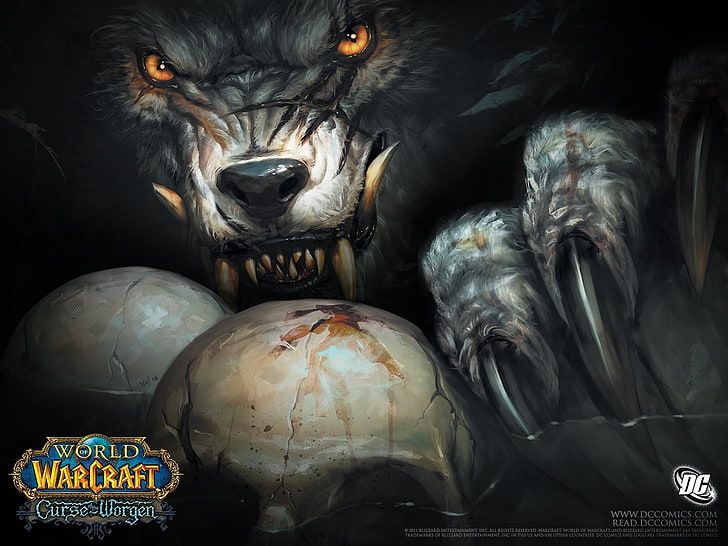 world of warcraft comics werewolf worgen world of warcraft cataclysm curse of the worgen 1600x12 Video Games World of Warcraft HD Art