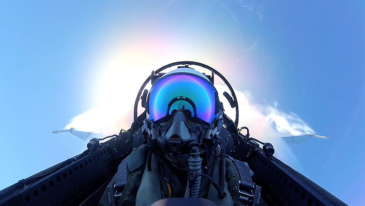 jet pilot, Pilote, self shot, military aircraft, Boeing F/A-18E/F Super Hornet, HD wallpaper