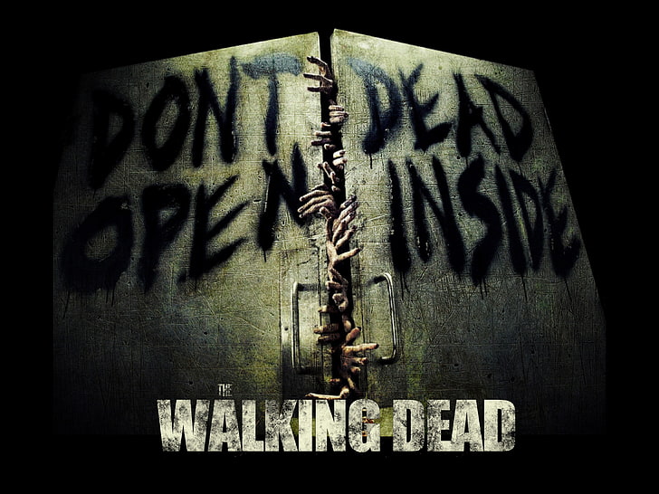 The Walking Dead, text, communication, no people, wall - building feature, HD wallpaper