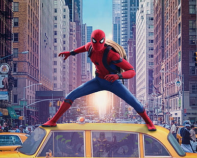 Marvel Spider-Man Homecoming wallpaper, City, Action, Fantasy HD wallpaper