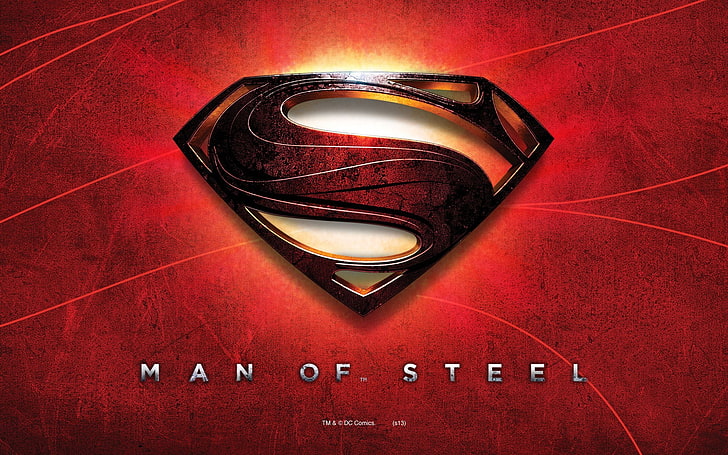 Man of Steel digital wallpaper, Superman, superhero, red, indoors