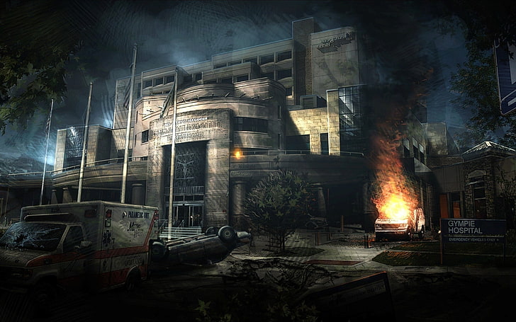 abandoned, Abandoned City, Ambulances, apocalyptic, Concept Art, HD wallpaper