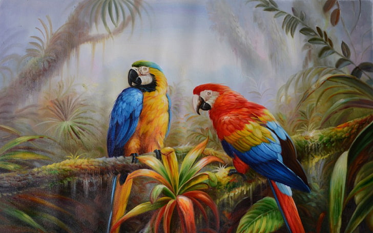 Jungle Parrot  Exotic Birds Pictures Download Hd Wallpaper, animal, HD wallpaper