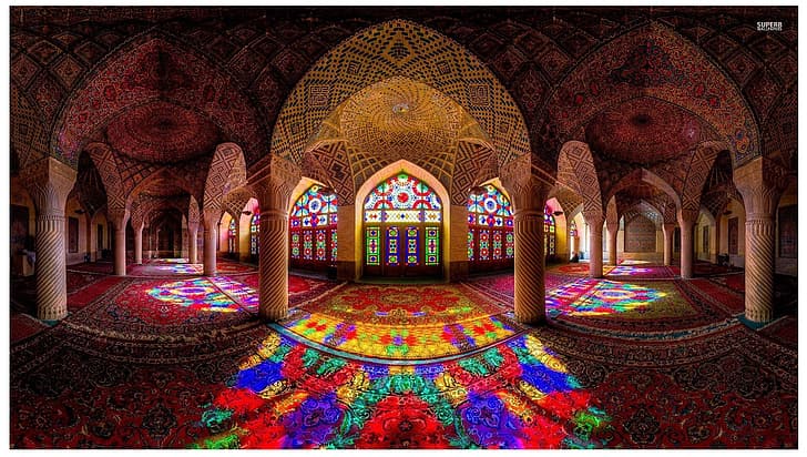 mosque, islam, iran, irib, nasir-al-mulk, HD wallpaper