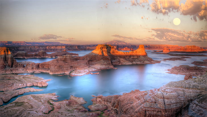 Lake Powell  Reservoir On The Colorado River In The United States Of America 4k Ultra Hd Wallpaper For Desktop Laptop Tablet Mobile Phones And Tv 3840х2160, HD wallpaper