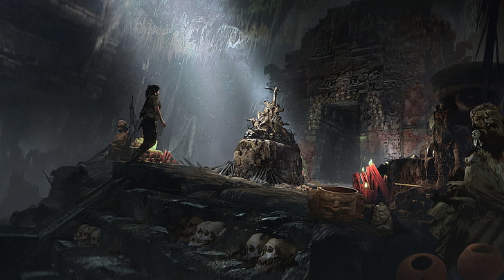 Shadow of the Tomb Raider, Tomb Raider 2018, video games, concept art, HD wallpaper