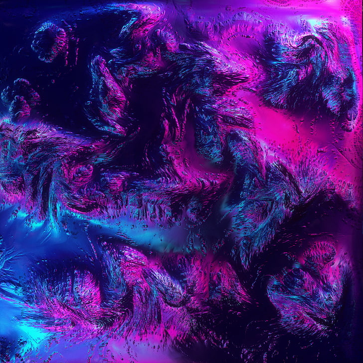 purple and black abstract painting, Stu Ballinger, 3D, full frame, HD wallpaper