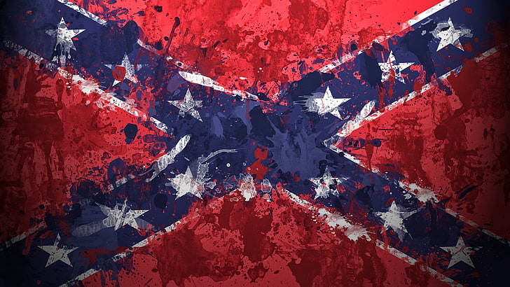 flag of Confederate wallpaper, confederation, rednek, america, HD wallpaper