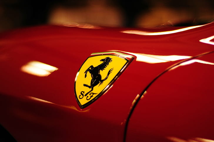 Hd Wallpaper Close Up Photo Of Ferrari Emblem Seattle Logo Car Wallpaper Flare
