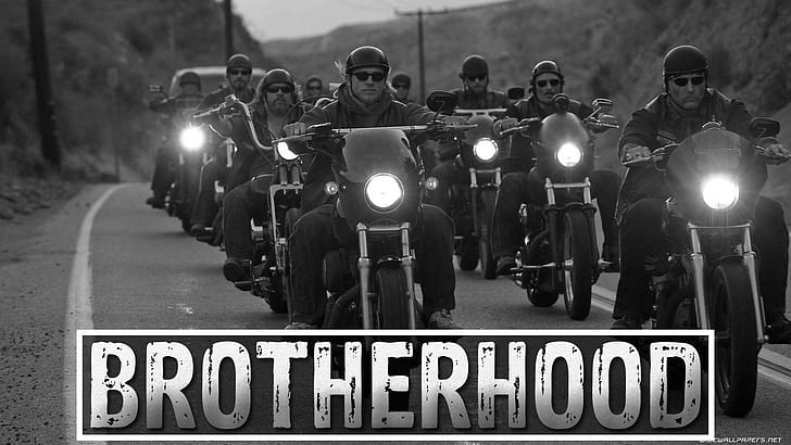 Sons Of Anarchy, TV, tv series, monochrome, motorcycle