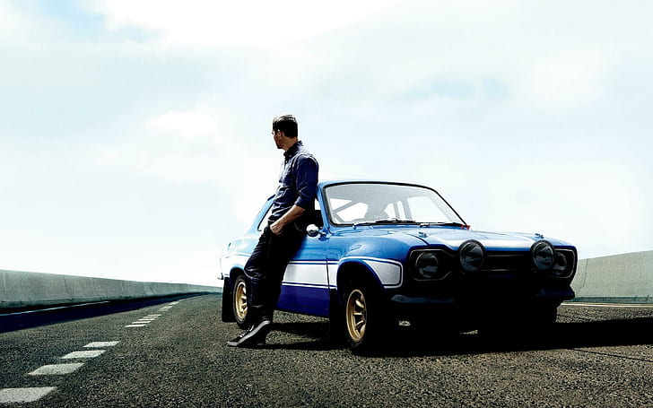 Paul Walker, blue classic car, male celebrities, 1920x1200, HD wallpaper