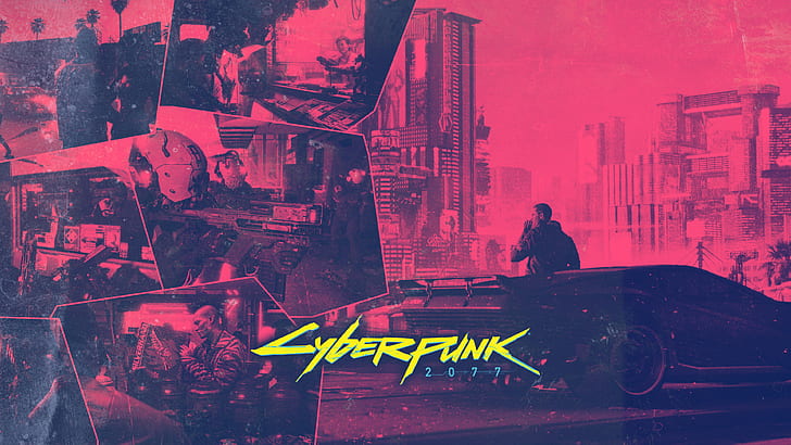 Cyberpunk 2077, CD Projekt RED, video games, car, logotype