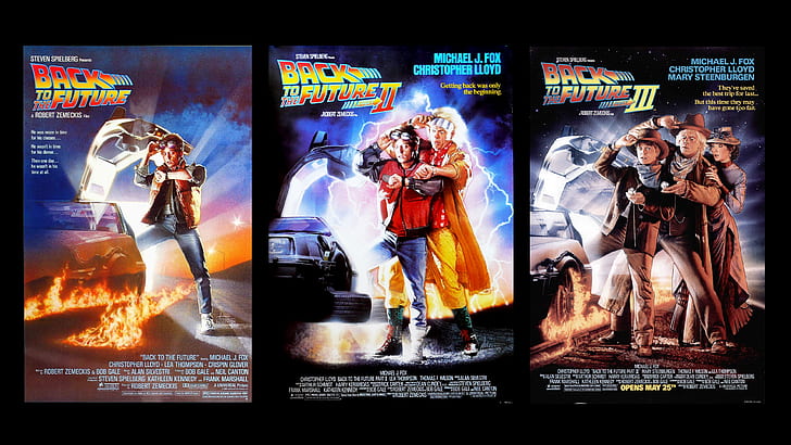 Trilogy, Back to the Future, human representation, male likeness, HD wallpaper