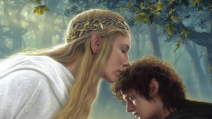 The Lord of The Rings poster, Galadriel, Frodo Baggins, Cate Blanchett, HD wallpaper