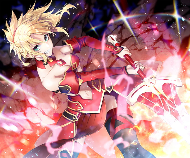 Fate Series, Fate/Apocrypha, Mordred (Fate/Apocrypha), Saber of Red (Fate/Apocrypha), HD wallpaper