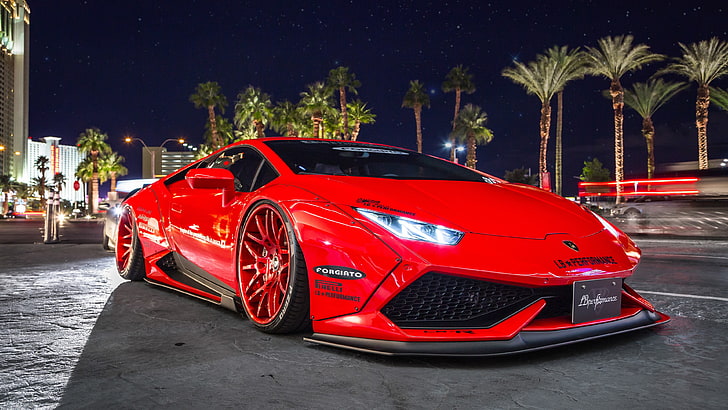 red Lamborghini sports car, Lamborghini Huracan, mode of transportation, HD wallpaper