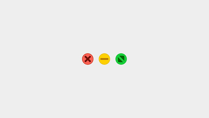 red, yellow, and green button, Apple Inc., OSX 10.10, minimalism