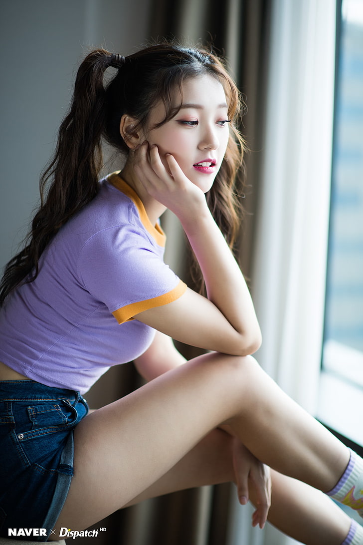 K-pop, LOONA, Asian, women, child, girls, hairstyle, side view