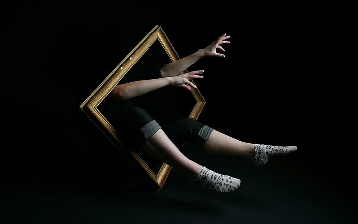 frame, hands, human, leg, improvisation, imagination, surrealism