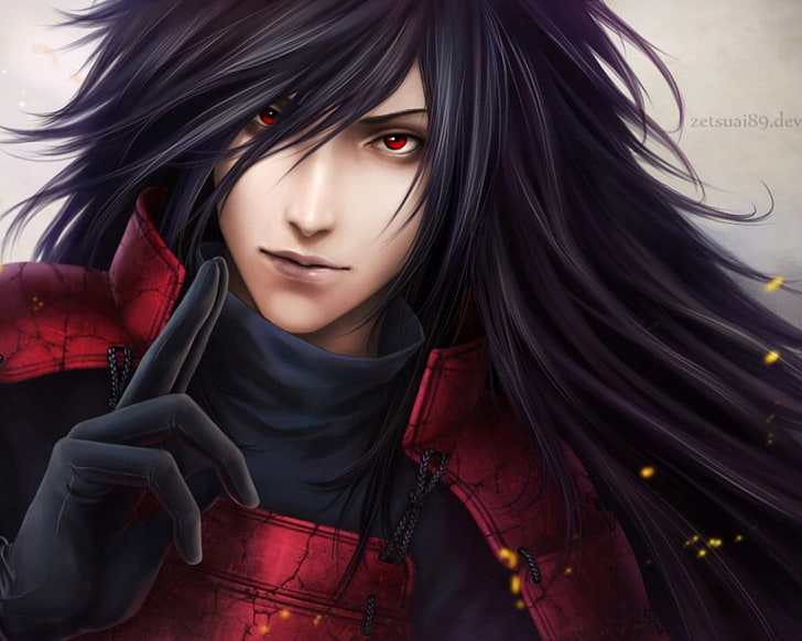 black-haired male character illustration, Naruto Shippuuden, Uchiha Madara, HD wallpaper