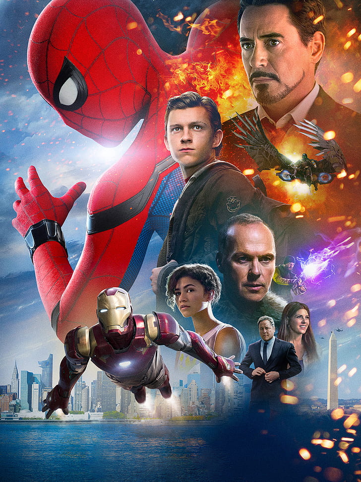 Spider-Man Homecoming (Movie), Peter Parker, movies, Iron Man, HD wallpaper