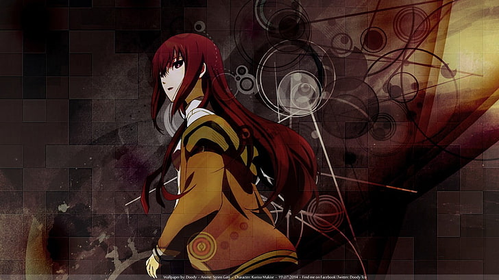 red-haired anime character digital wallpaper, Steins;Gate, Makise Kurisu, HD wallpaper