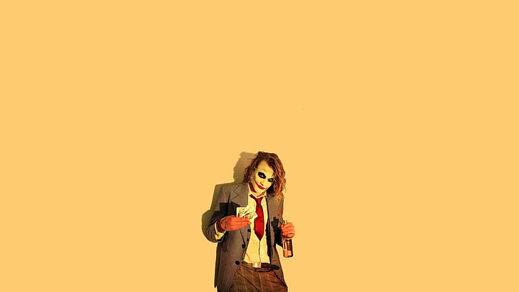 The Joker wallpaper, Heath Ledger, one person, copy space, standing, HD wallpaper