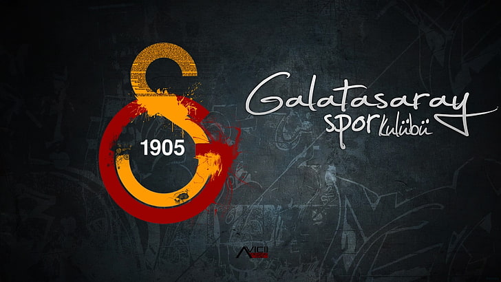 Galatasaray logo, Galatasaray S.K., text, communication, western script, HD wallpaper