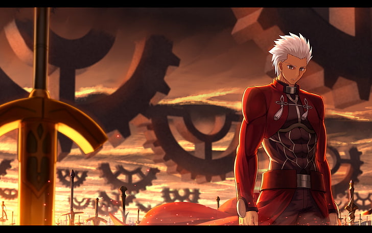 Hd Wallpaper White Haired Male Character Wallpaper Archer Fate Stay Night Wallpaper Flare