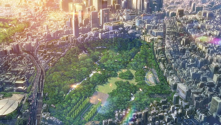 city, Makoto Shinkai, The Garden of Words