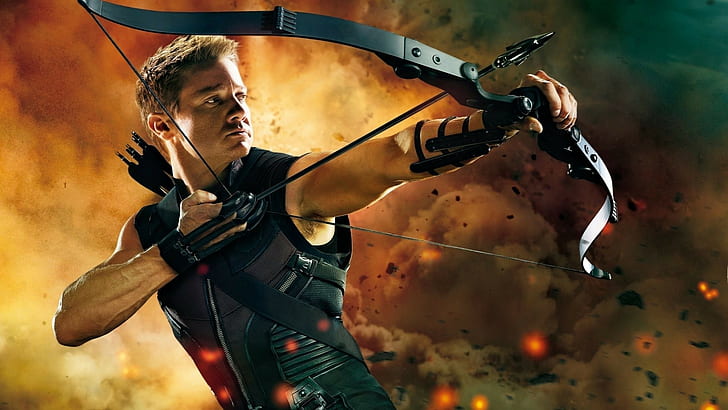 hawkeye the avengers jeremy renner clint barton, weapon, one person