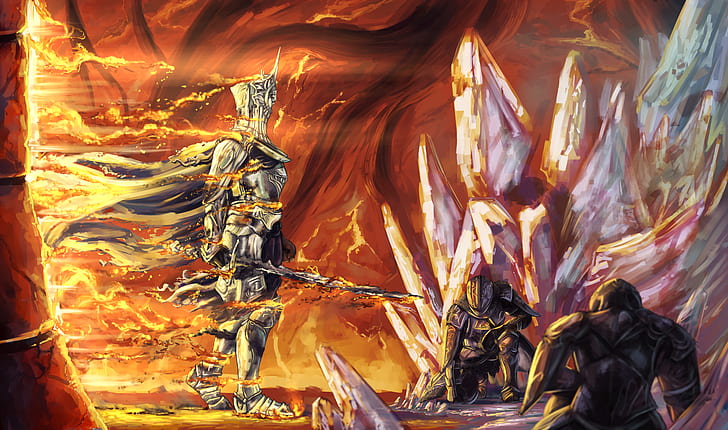 Dark Souls, Dark Souls II, Armor, Burnt Ivory King, Knight, HD wallpaper