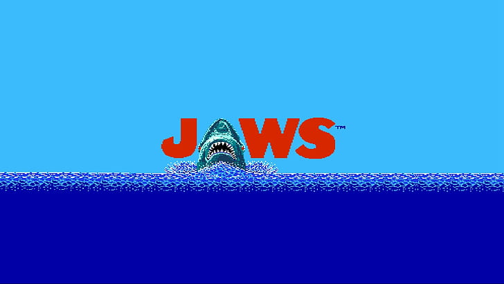 Jaws, pixels, shark, movies