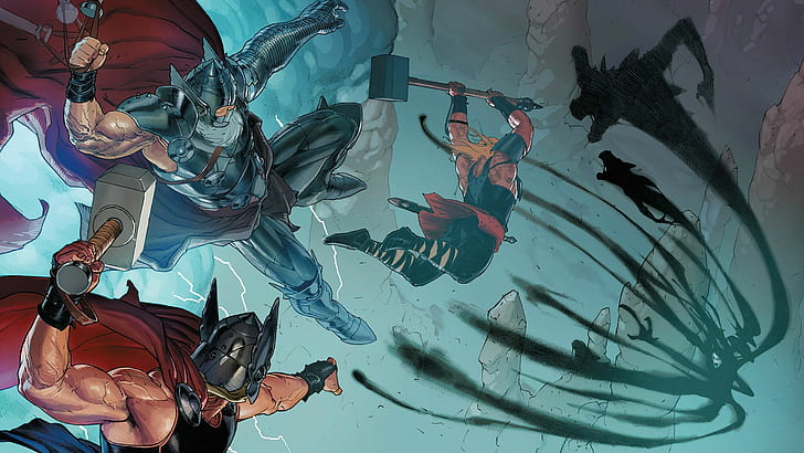 Thor Mjolnir Hammer Marvel HD, marvel thor artwork, cartoon/comic, HD wallpaper