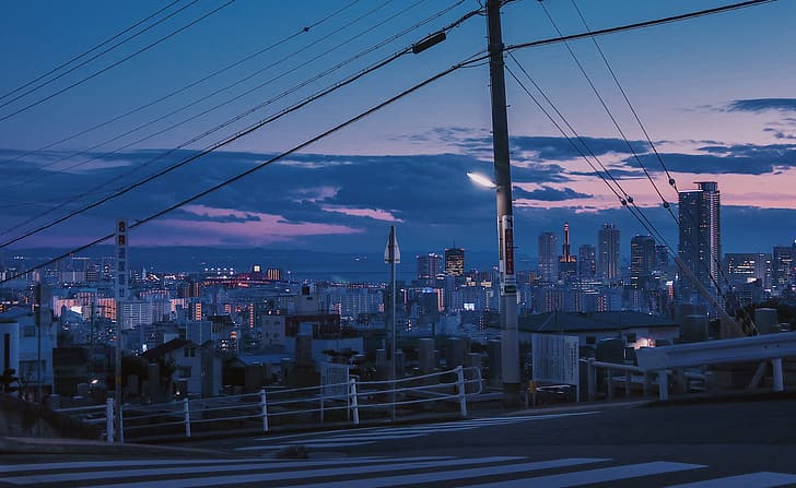 Tokyo, blue, landscape, Japan, city, city pop, photography