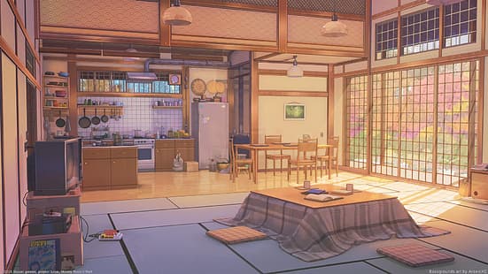 HD wallpaper: anime living room, anime scenary | Wallpaper Flare