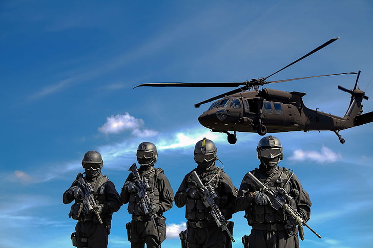 army, attack, commando, dangerous, defence, group, helicopter, HD wallpaper