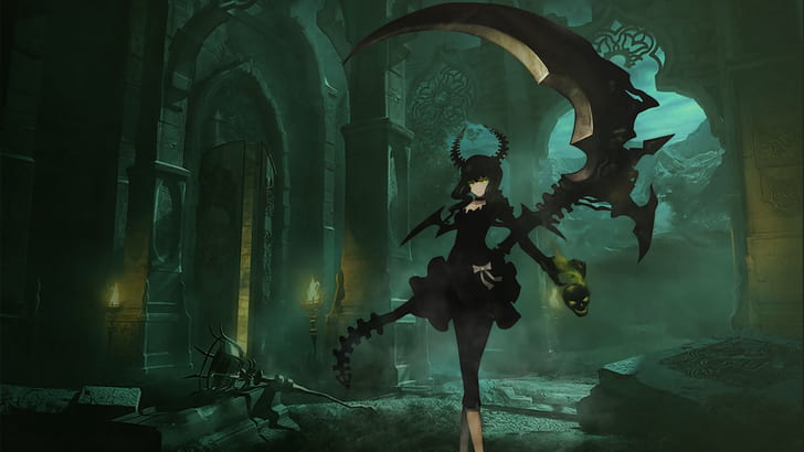 Black Rock Shooter, real people, women, full length, one person, HD wallpaper