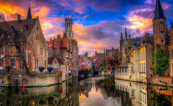 the evening, Belgium, Brugge