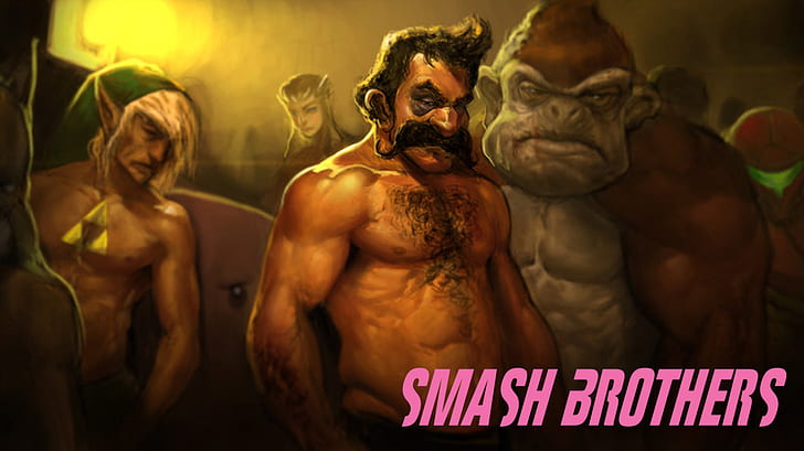 Mario Zelda Donkey Kong Super Smash Bros Smash Bros Triforce Kirby Metroid Fight Club HD, HD wallpaper