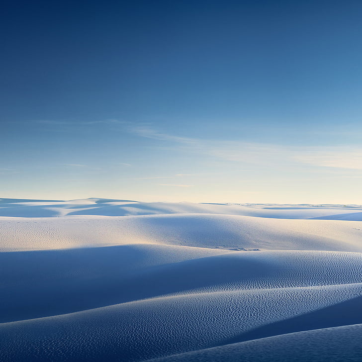 white sand desert under blue sky, Sand dunes, Samsung Galaxy Note 8, HD wallpaper