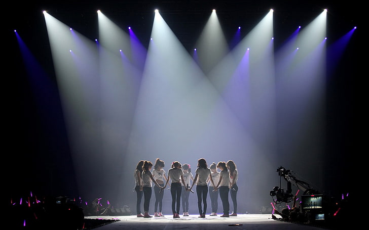 Girls' Generation, K-pop, concerts, spotlights, women, singer