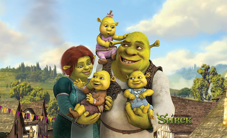 Download free Funny Faces Shrek With Elsa Wallpaper 