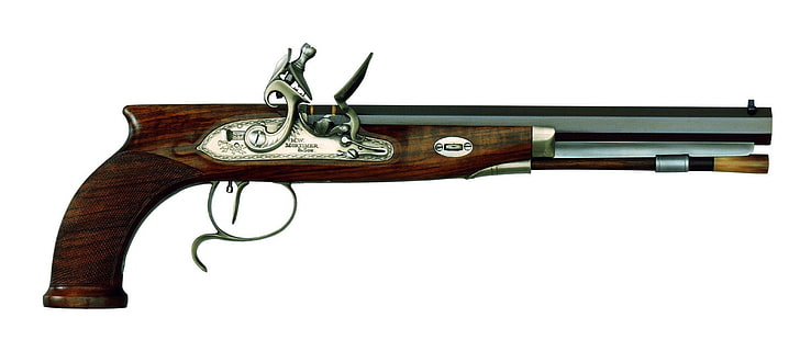 Weapons, H. W. Mortimer & Son Flintlock Pistol, HD wallpaper