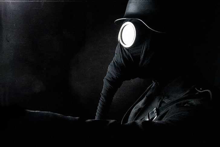 black gas mask, gas masks, apocalyptic, dark, military, soldier