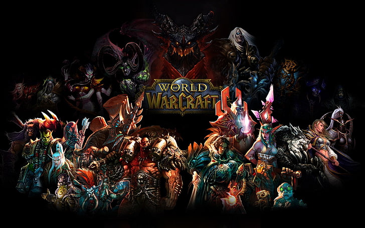 World of Warcraft game wallpaper, Akama (World Of Warcraft), Anub'arak (World Of Warcraft)