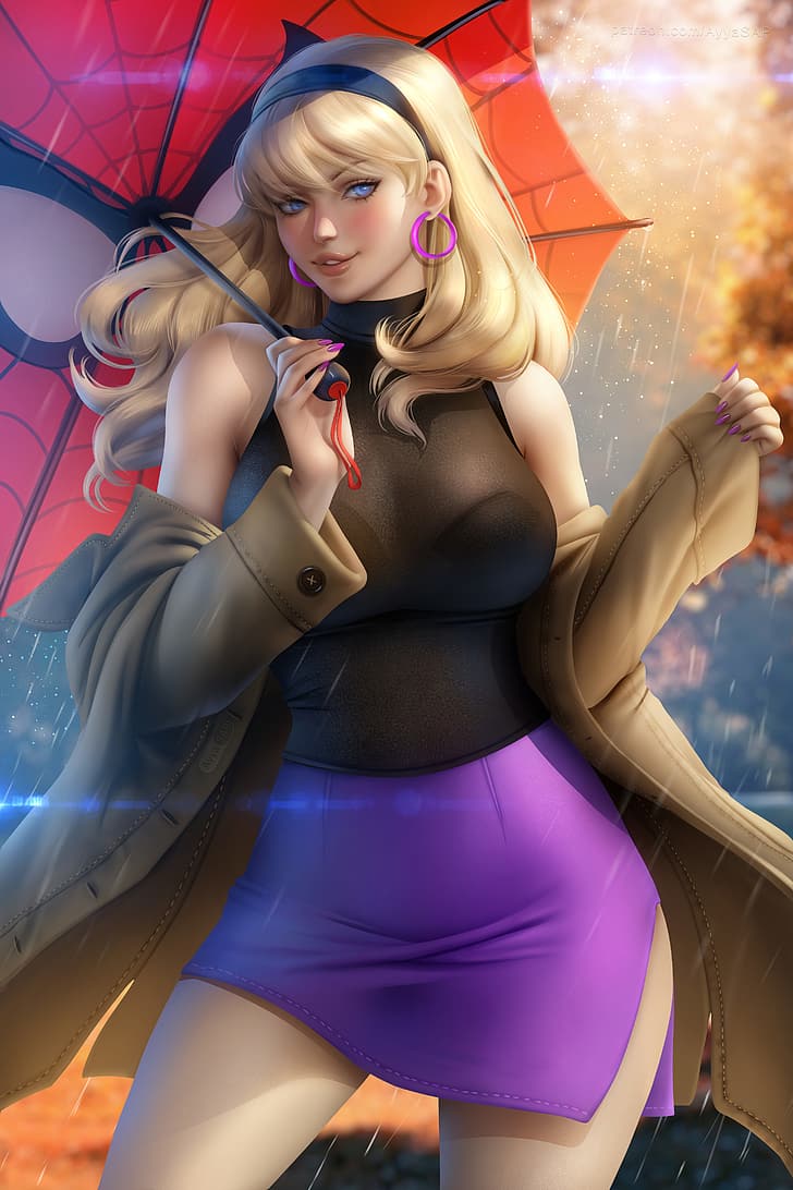 Gwen Stacy, Spider-Man, Marvel Comics, blonde, fictional character