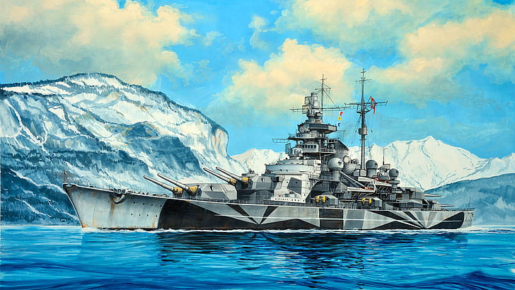 Tirpitz, Kriegsmarine, heavy artillery plumbtree, the second type of battleship 