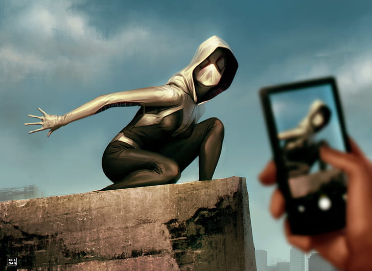 Spider-Gwen, Spider Gwen, artwork, digital art, Spider-Man