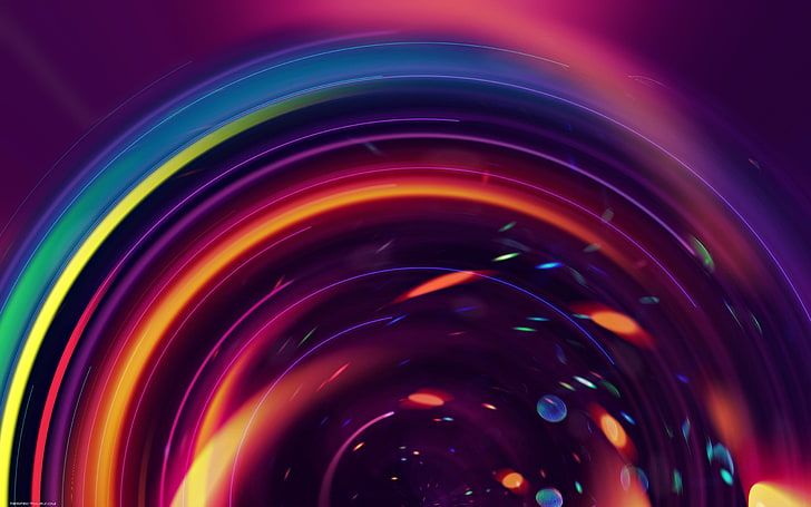 abstract, colorful, digital art, purple, multi colored, close-up, HD wallpaper